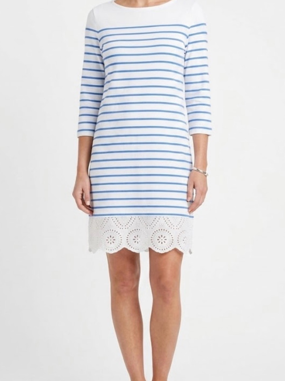 Vineyard Vines Striped Nautical Dress XL Blue/White Cotton Coastal Preppy Casual
